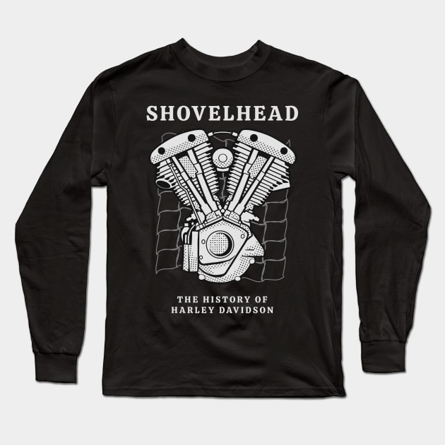 shovelhead american engine Long Sleeve T-Shirt by noorshine